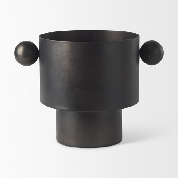 Juno 6.5H Medium Black Iron Vase