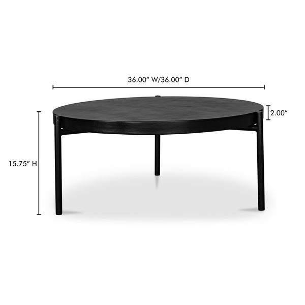 Moe's Mendez Outdoor Coffee Table Black