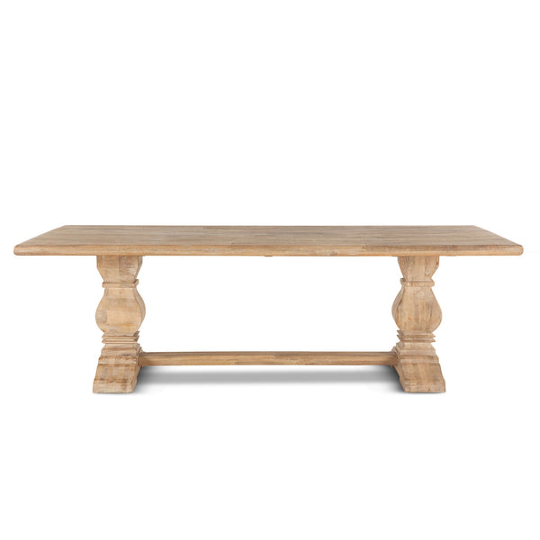 San Rafael 108-Inch Rectangle Mango Wood Dining Table in Antique Oak Finish