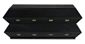 Vico Mahogany Dresser in Hand-Rubbed Black