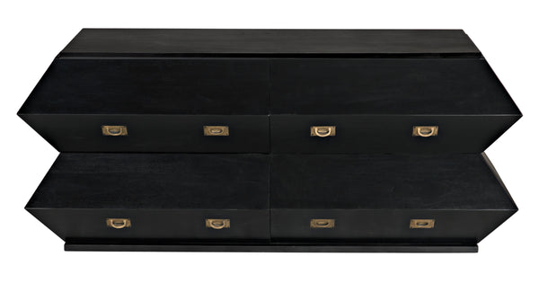Vico Mahogany Dresser in Hand-Rubbed Black