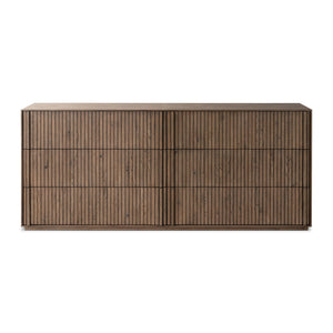 Leo 6 Drawer Dresser in Rustic Grey