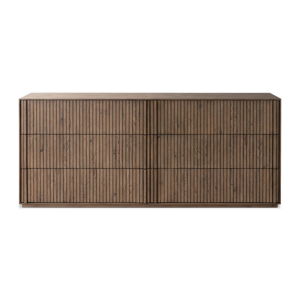 Leo 6 Drawer Dresser in Rustic Grey