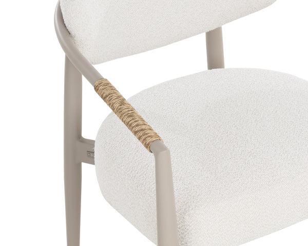 MARITA DINING ARMCHAIR - GREIGE - LOUIS CREAM