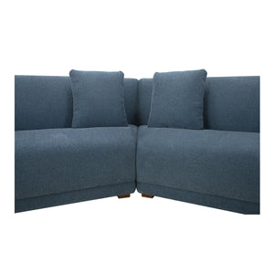 Moe's Fraser 5 Piece Modular Sectional in Deep Blue