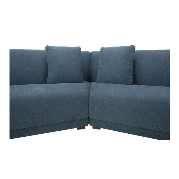 Moe's Fraser 5 Piece Modular Sectional in Deep Blue