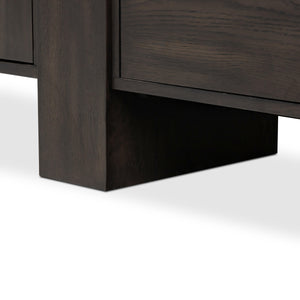 Fisher Media Console in Smoked Black Veneer'