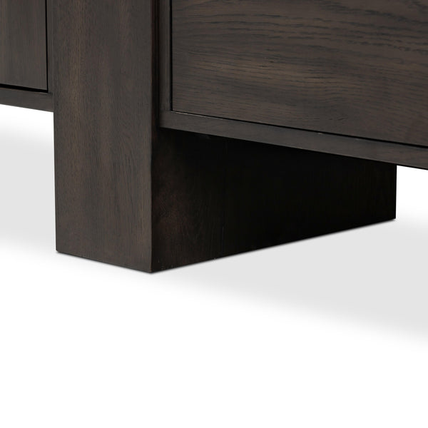 Fisher Media Console in Smoked Black Veneer'