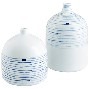 Whirlpool Vase in Blue and White