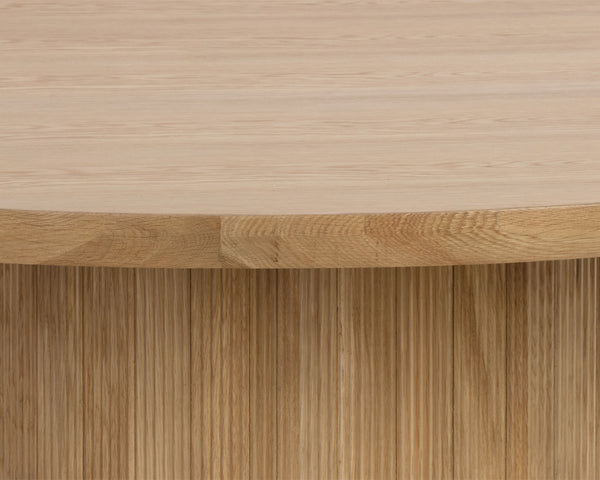 KALLA DINING TABLE - ROUND - RUSTIC OAK - 68"