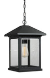 Portland 1 Light Outdoor Chain Light in Black Finish