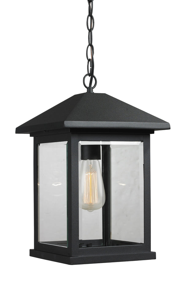 Portland 1 Light Outdoor Chain Light in Black Finish