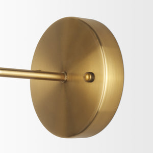 Britton Gold Metal w/ Clear Glass Globe 1-Light Wall Sconce