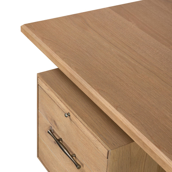 Lauren Desk In Natural Oak Solid