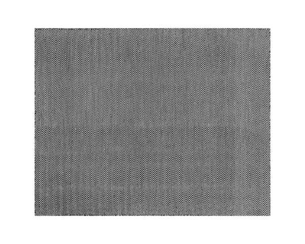 CUSCO HAND-WOVEN RUG - BLACK / WHITE - 8' X 10'