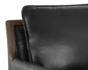 MAUTI ARMCHAIR - DISTRESSED BROWN - CORTINA BLACK LEATHER