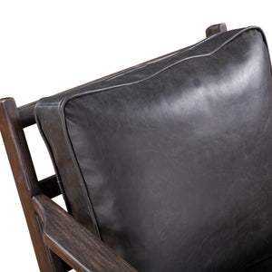 Bobby Black Leather Armchair