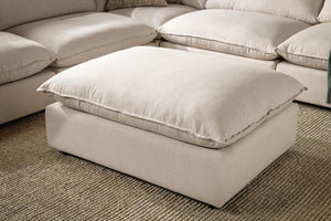 Caplan 6-Piece Modular Sectional with Ottoman in Dawn-Flax