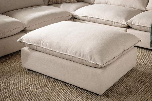 Caplan 6-Piece Modular Sectional with Ottoman in Dawn-Flax