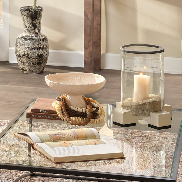 Vector Leather and Glass Hurricane, Ivory