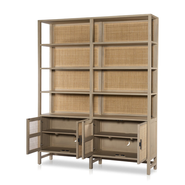 Caprice Wide Bookshelf In Natural Mango