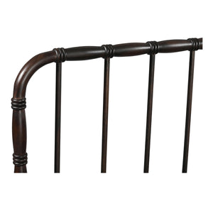 Vivian Queen Bed Dark Brown with Turned Detailing