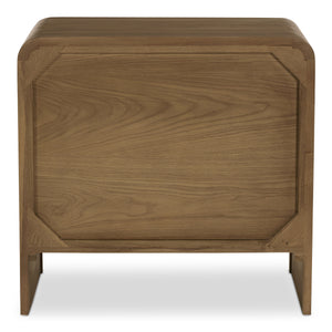 Riley Nightstand with Waterfall Edge in Oak