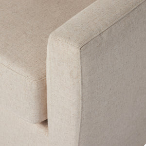 Hampton Slipcover Sofa In 93" In Evere Oatmeal
