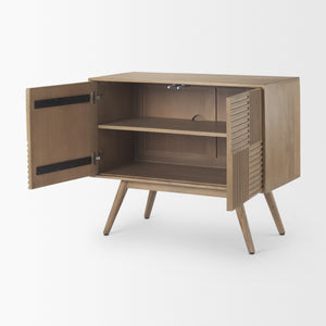 Sable 37.0L x 17.0W x 30.5H Light Brown Wood Accent Cabinet