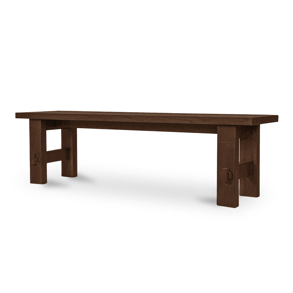 Moe's Esmond Outdoor Dining Bench in Brown