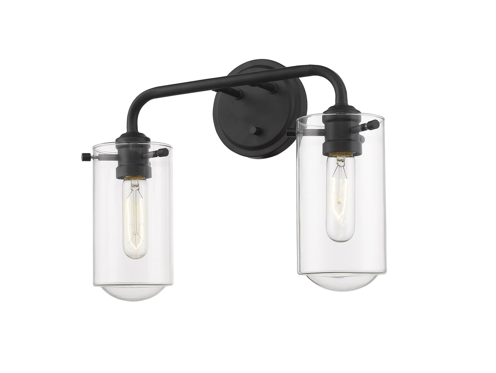 Delaney 2 Light Vanity in Matte Black Finish