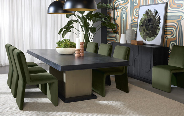 CASCATA DINING CHAIR - MOSS GREEN