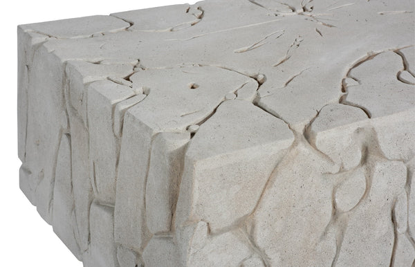 Chunk Coffee Table, Rectangle, Roman Stone