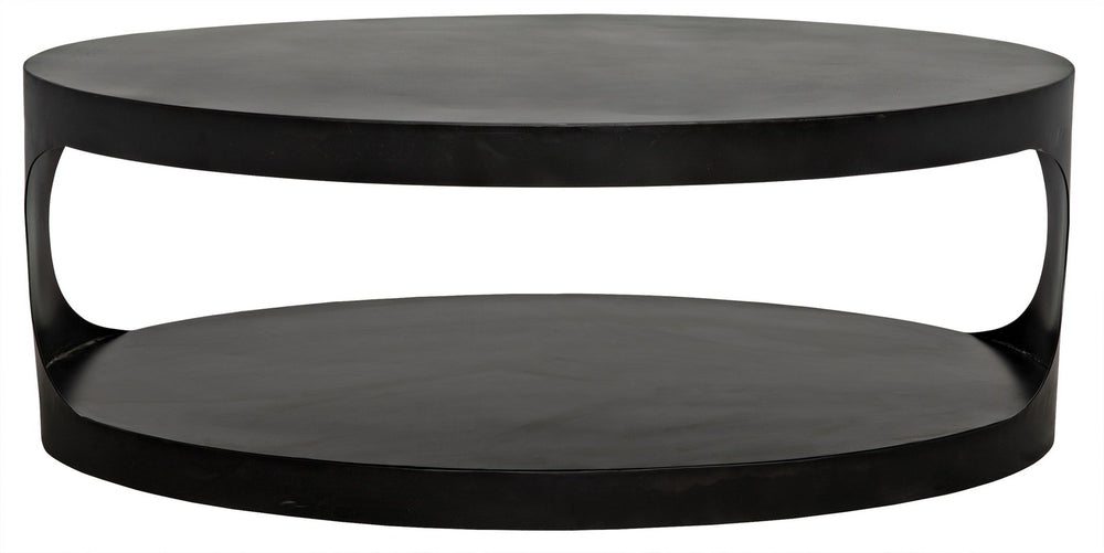 Eclipse Oval Coffee Table, Black Steel