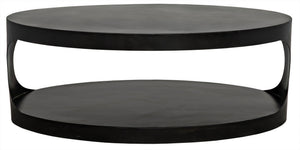 Eclipse Oval Coffee Table, Black Steel