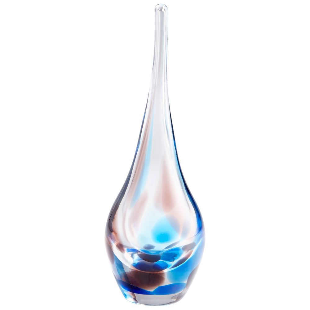 Small Pandora Vase in Amber and Blue