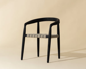 CAYMAN DINING ARMCHAIR - CHARCOAL