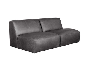 Watson Modular - Armless Chair - Marseille Black Leather