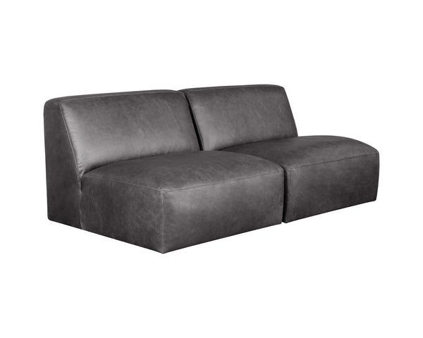 Watson Modular - Armless Chair - Marseille Black Leather