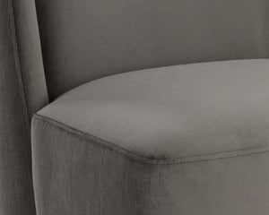 AMITA WHEELED DINING CHAIR - PICCOLO PEBBLE