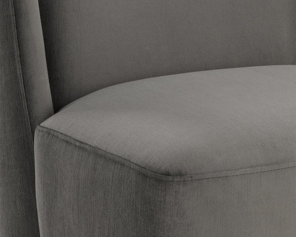 AMITA WHEELED DINING CHAIR - PICCOLO PEBBLE
