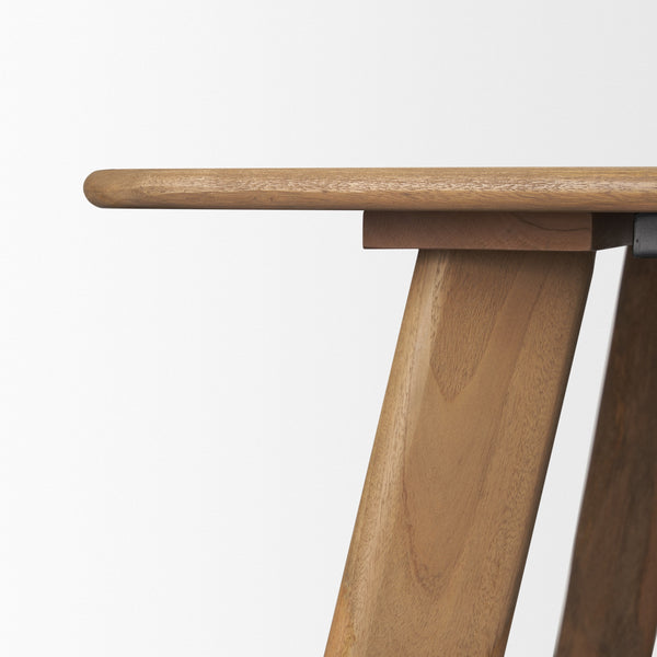 Welborn 84" Light Brown Wood Rectangular Dining Table