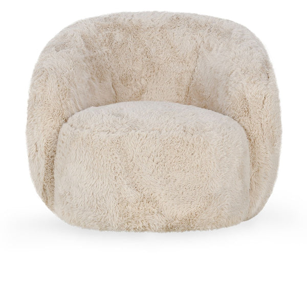 Adley Plush Swivel Chair in Sand or Vanilla