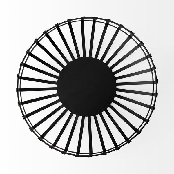 Emilio Set of 2 Black Metal Slated Bowls