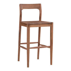 Moe's Owing Barstool Walnut Brown Mid-Century