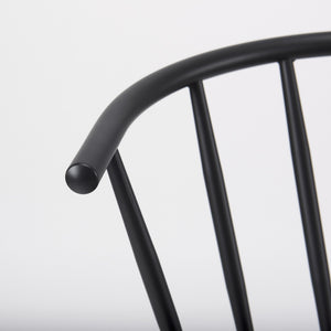 Colin 21.3L x 21.3W x 30.3H Black Metal Dining Chair