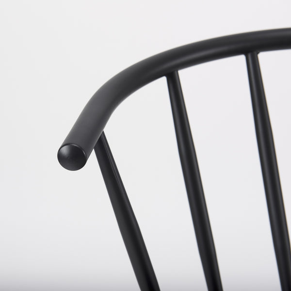 Colin 21.3L x 21.3W x 30.3H Black Metal Dining Chair