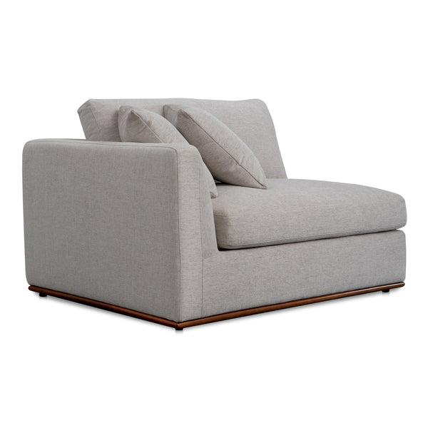 Rue Left Arm Facing Chair in Flecked Grey