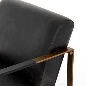 Jules Leather Chair-Rialto Ebony