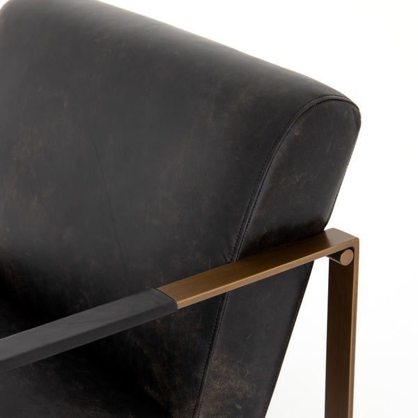 Jules Leather Chair-Rialto Ebony